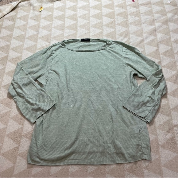 J crew relaxed fit linen crewneck sweater mint - Picture 2 of 7